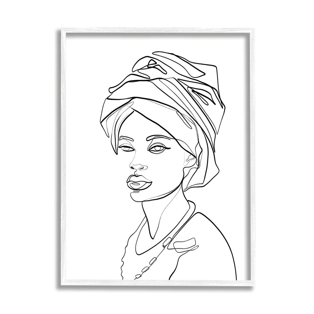 2863 Wearing Classic African Headwrap Fluid Line Abstraction